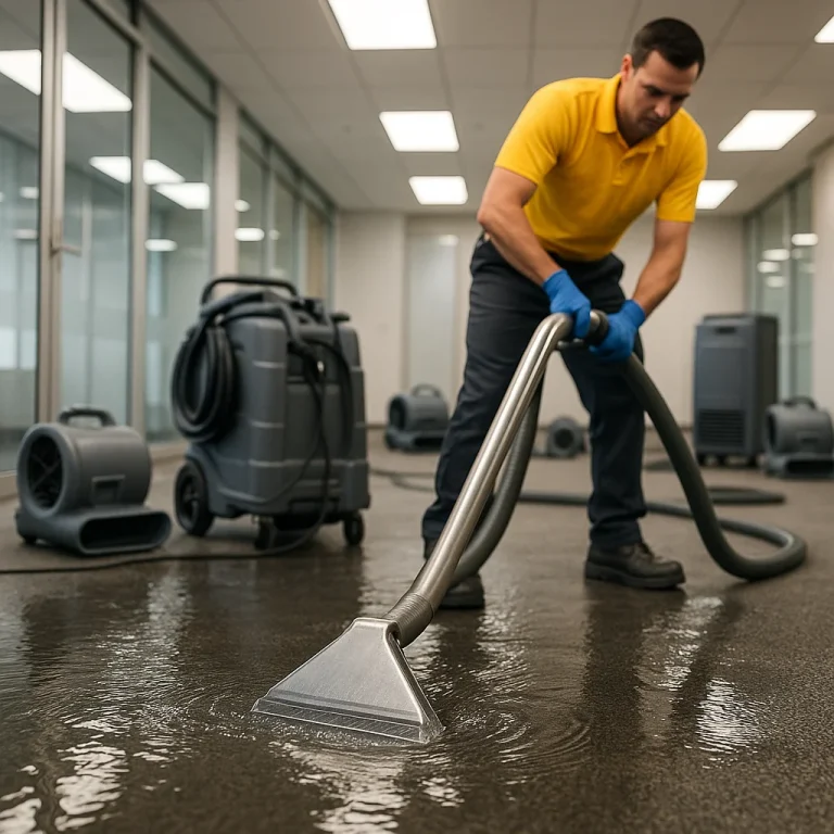 Extracting water from a flooded basement in East York