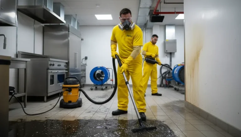 Sanitizing after sewage backup in Scarborough