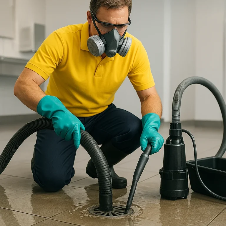 Cleaning up after a sewer backup in Etobicoke